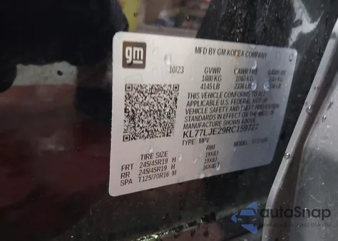 2024 Chevrolet Trax Fwd 2Rs from USA, damaged, VIN KL77LJE29RC159727